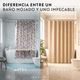 thumbnail image 3 of Cortina De Baño Impermeable Tela Ducha +12 Gancho Premium Aura Zeus beige, 3 of 10