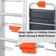 thumbnail image 4 of Juego de 2 ganchos para colgar escaleras ALWORG para pared de garaje, color naranja, 4 of 4