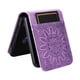 thumbnail image 5 of Funda tipo cartera FOXDOCK para Samsung Galaxy Z Flip 3 , diseño girasol en relieve, cuero PU, cierre magnético, soporte y tarjetero, 5 of 5