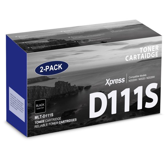 Cartucho de tóner negro MOLIMER MLT-D111S, paquete de 2