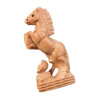Magideal - Estatua De Caballo De Madera Tallada A Mano, Escultura De Caballo De Madera, Artesanías Hechas A Mano, Estatuilla De Caballo De Escritorio Para Decora Estilo A