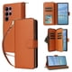 thumbnail image 1 of Funda Cartera con Cremallera y Correa para Samsung Galaxy S22 Ultra 5G Soporte y Tarjetero Marrón, 1 of 6