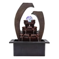 Genérico - Fuente Agua Diseño Medieval Decorativo Con Luz Y Esfera Jhn