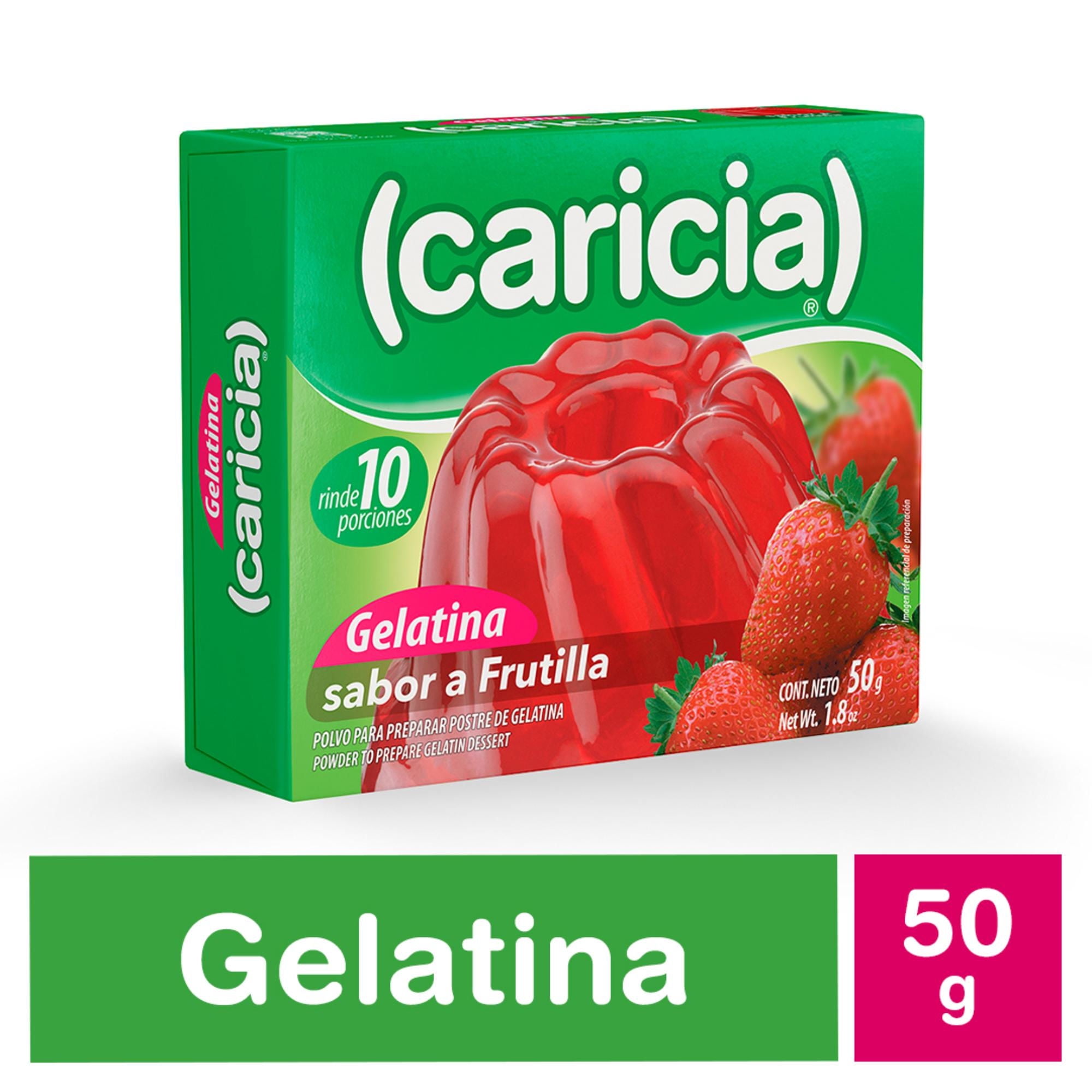 Gelatina Frutilla 50 g Caricia
