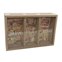 Magideal - Alcancía De Madera, Colección De Alcancías, Decoración Para Colgar En La Pared, Tarro De Ahorro Para La Vida Tres Cuadrículas