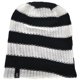 thumbnail image 2 of Gorra Slouchy Beanie VECRY de punto a ganchillo para hombre (blanco/negro), 2 of 4