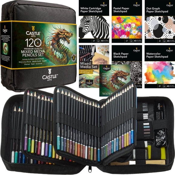 Set de Lápices Mixtos Castle Art Supplies 120 Piezas