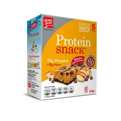 Barra Protein Snack Banana Chips & Caramel (5 Un) 210 G Your Goal