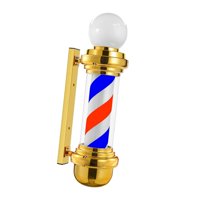 Magideal - Luz De Poste De Barbero Clásica, Poste De Barbería Led, Retro, Montaje En Pared, Impermeable, Accesorio De Iluminación Giratorio Para Barbería Para Ex Con La Bola