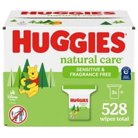 Toallitas Para Bebés Huggies Natural Care Sensitive 99% De Agua 528 Unidades