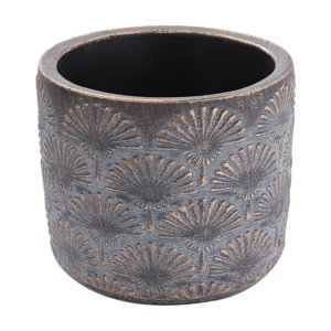 Homeessentials - Maceta De Cemento Cobre/Gris 9.5 Cm