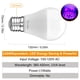 thumbnail image 5 of Bombilla LED negra Onforu 15W A19 E26 385-400nm 120V, 5 of 9