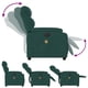 thumbnail image 2 of Sillón reclinable eléctrico para masajes VidaXL, tela verde oscuro, 2 of 3