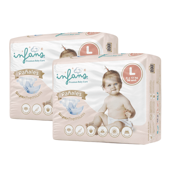 Pañales Infans Super Premium L 2x30 - 60 UND
