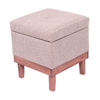 Máxima Design - Pouf Baúl Emilia Gris Beige Omega 45X45X46 Cm