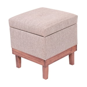 Máxima Design - Pouf Baúl Emilia Gris Beige Omega 45X45X46 Cm