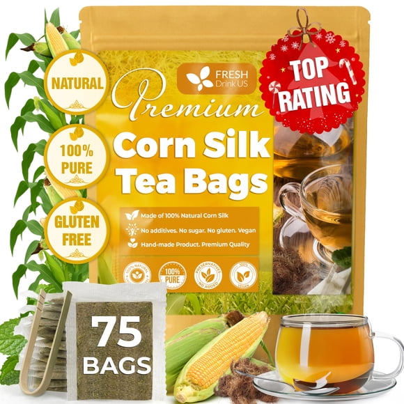 Bolsitas de té FRESHDRINKUS de barba de elote 75 pzas natural vegano