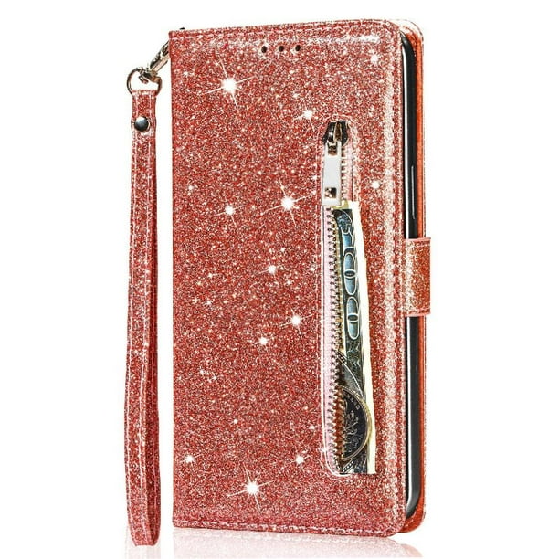 Funda para FOXDOCK Elegante funda Google Pixel 7 Pro Glitter con cremallera-Ideal para el uso diario