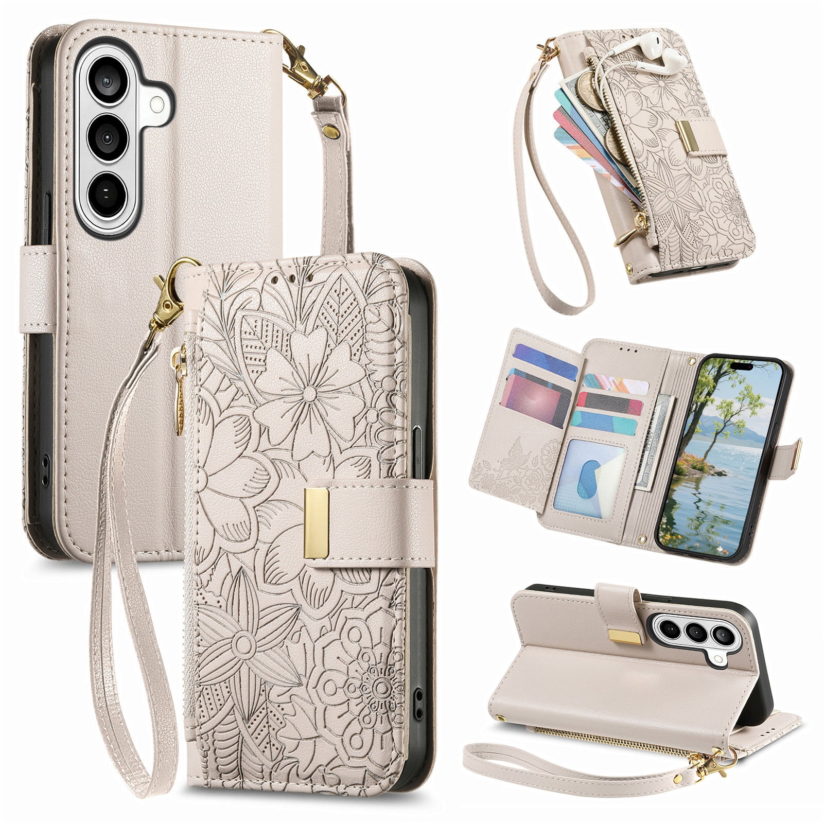 Funda Foxdock Cartera De Piel Sintética Para Foxdock Samsung Galaxy S26 – Resistente A Golpes, Rfid – Blanco