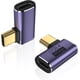thumbnail image 1 of Adaptador USB C de 90 grados (2 unidades), adaptador extensor de ángulo recto tipo C macho a hembra, compatible con carga rápida de 100 W, transferencia de datos de 40 Gbps, salida de video 8K a 60 Hz, 1 of 7