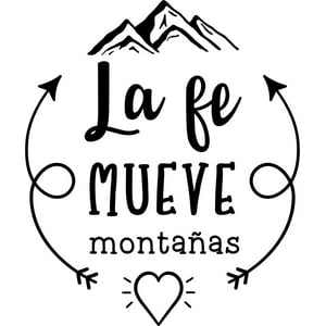 Rienda Libre Graphics - Frase Deco La Fe Mueve Montañas Fr-11121