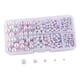 thumbnail image 5 of Cuentas redondas sueltas, accesorios para manualidades, decoración del hogar, cuentas sin agujeros, cuentas sin perforar para bolsos, manualidades, so azul claro rosa, 5 of 5
