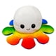 thumbnail image 1 of Juguete De Peluche De Pulpo Reversible De Doble Cara, Vida Marina, Blanco A Negro, 1 of 5