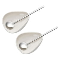 Bothyi - Bandejas De Café Individuales Con Cucharas Tazas Dosificadoras De Granos De Café Para Café En Casa 2 Tazones 2 Cucharas