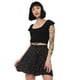 thumbnail image 1 of Falda Mujer Cintura Botones Negro Mini Print Corona, 1 of 5