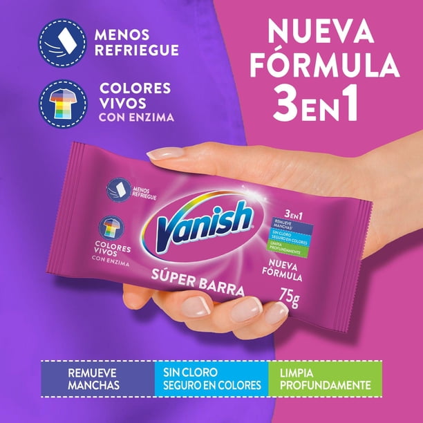 VANISH JABÓN EN BARRA ROPA COLOR 75 GR