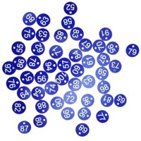 Ioensy - 100X Número De Etiqueta Portátil 1-100 Para Llaves De Dormitorio De Almacén De Hotel Azul + Palabra Blanca