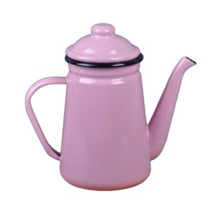 Magideal - Hervidor De Té Esmaltado Grueso Para Estufa, Calentador De Leche, Hervidor Eléctrico Vintage De 1,1 L, Hervidor De Café Para Cocina, Hogar Y Exterior. Rosa
