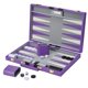 thumbnail image 1 of Set de backgammon Get The Games Out, juego de mesa clásico, color morado, 1 of 8