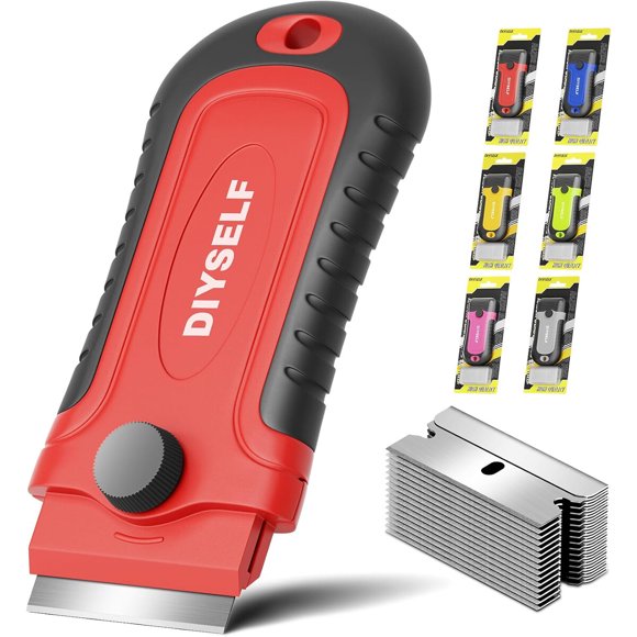 DIYSELF Raspador con cuchilla y 15 cuchillas adicionales