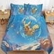 thumbnail image 2 of Comforter Set Queen Size Pokemon - Pokemon Bubbles Set with 2 Pillowcases for All SeasonsBedding Set 3pcs for Kids Boys Girls Bedroom Decor Bed Sheets, 2 of 5