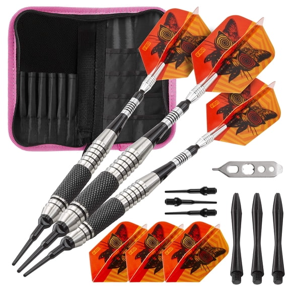 Juego de dardos Viper The Freak, punta blanda, 18 g, con funda para dardos Casemaster