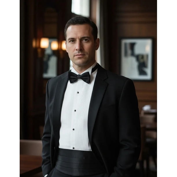 Faja Formal Corbatin Ajustables Hombre Matrimonio Cummerbund negro Talla Única