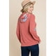 thumbnail image 4 of Sudadera con Capucha en Contraste con Estampado Floral, Ajuste Relajado y Detalle de Puños., 4 of 4