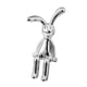 thumbnail image 1 of Escultura De Conejo Galvanizada Regalos Lindos Del Coche Figuras De Decoración Del Jardín Del Hogar 4,4 Cm X 3 Cm X 8,7 Cm Plata, 1 of 5