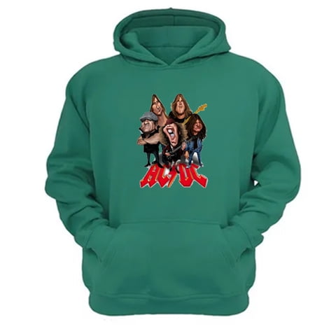 Genérico - Polerón Canguro Acdc Verde Aguamarina Talla S Unisex