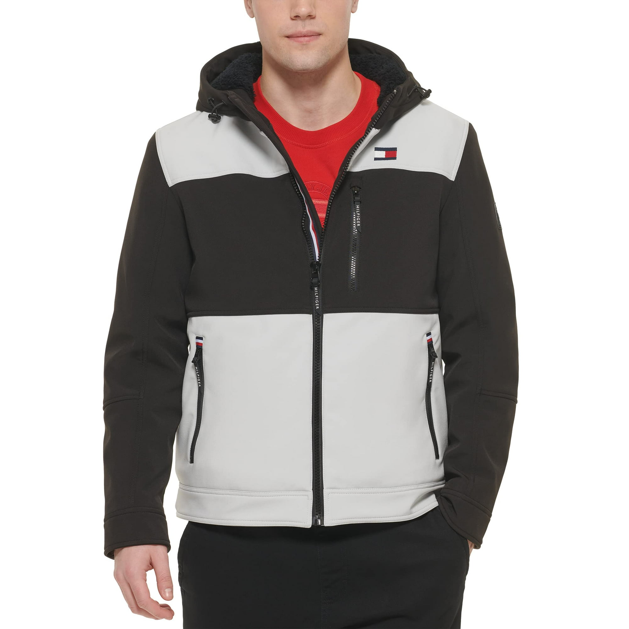 Chaqueta Tommy Hilfiger Para Hombre Con Relleno De Tela Blanda Negra, Talla S