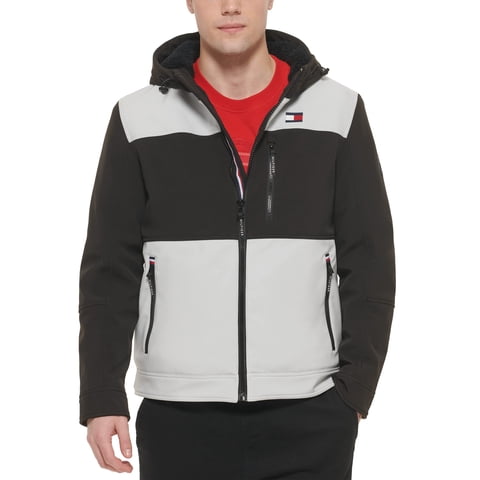 Chaqueta Tommy Hilfiger Para Hombre Con Relleno De Tela Blanda Negra, Talla S
