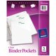 thumbnail image 1 of Binder Pockets Avery para carpetas de 3 anillas, 8,5 x 11 pulgadas, transparentes, 15 unidades, 1 of 7