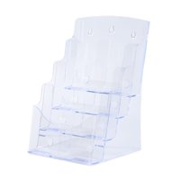 Ioensy - Folleto Folleto Titular Revista Menú Exposición Folleto Acrílico Soporte De Exhibición 3 Niveles 23.5X17.3X32Cm