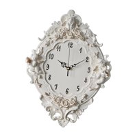 Bothyi - Reloj De Pared Decorativo Europeo Colgante Para Loft Baño Cocina Isla Hogar Beige