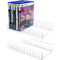 Genérico - Soporte Acrílico Organizador De Videojuegos Para Ps5 Ps4 Ps3 Caja De Juegos, Ps5 Game Stand Game Box Display Stand Puede Contener Hasta 12 Juegos-Transparente
