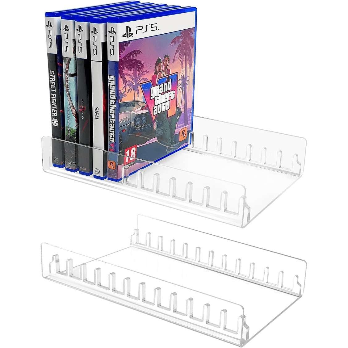 Genérico - Soporte Acrílico Organizador De Videojuegos Para Ps5 Ps4 Ps3 Caja De Juegos, Ps5 Game Stand Game Box Display Stand Puede Contener Hasta 12 Juegos-transparente