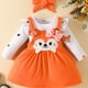 thumbnail image 1 of New Baby Girl Fox Pattern Long-sleeved Suspender Skirt Outfit, 1 of 5