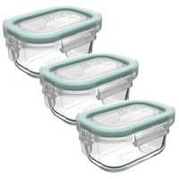 Set 3 Contenedores Hermeticos Allegra Vidrio 150Ml Rectangular