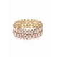 thumbnail image 3 of Pulsera Elástica CC Clothing Rectangular Con Piedras De Strass Taupe, 3 of 5